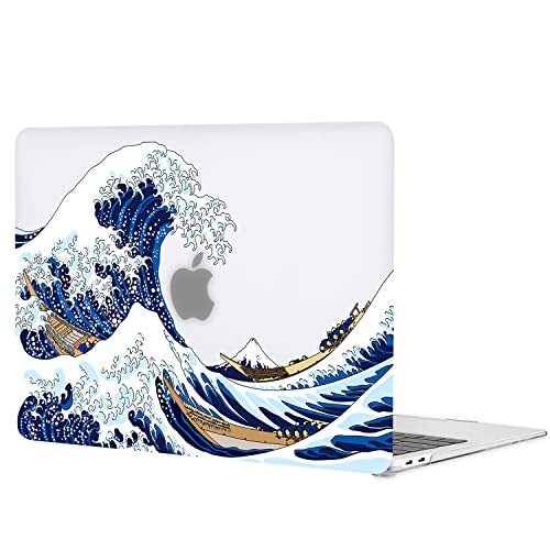iDonzon Case for MacBook Pro 13 inch M2 M1 A2338 A2289 A2251 A2159 A1989 A1706 2023-2016 Release, 3D Effect Matte Clear See Through Hard Cover&Keyboard Cover Compatible Pro 13.3 Touch ID, Great Wave - Image 5
