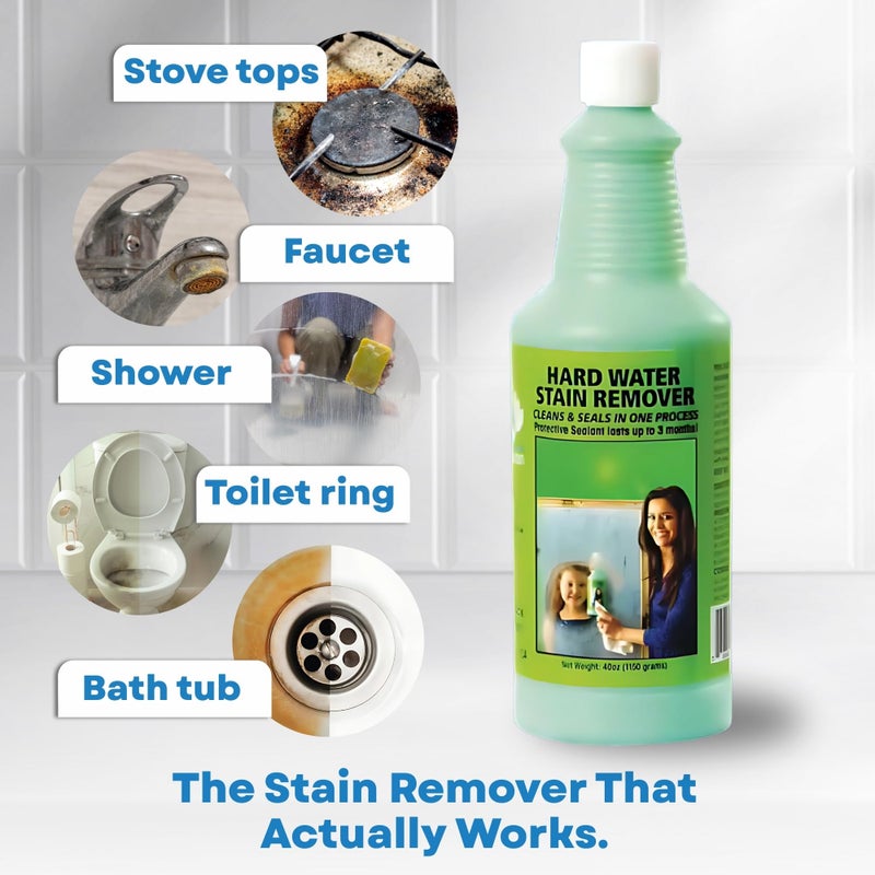 Bio Clean: Eco Friendly Hard Water Stain Remover (40oz Large). Pack of 2 - Image 3