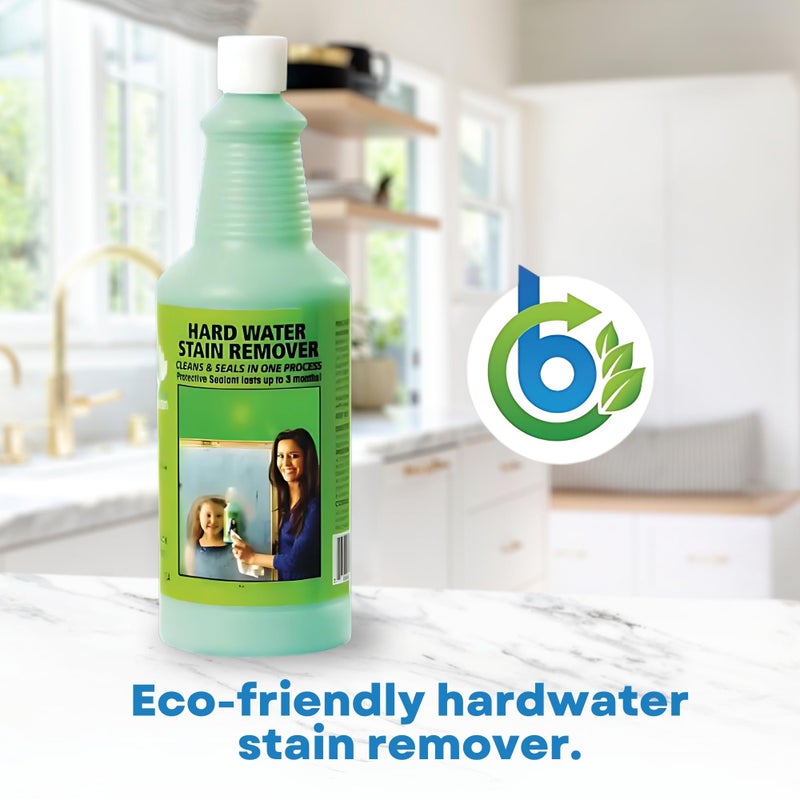 Bio Clean: Eco Friendly Hard Water Stain Remover (40oz Large). Pack of 2 - Image 1