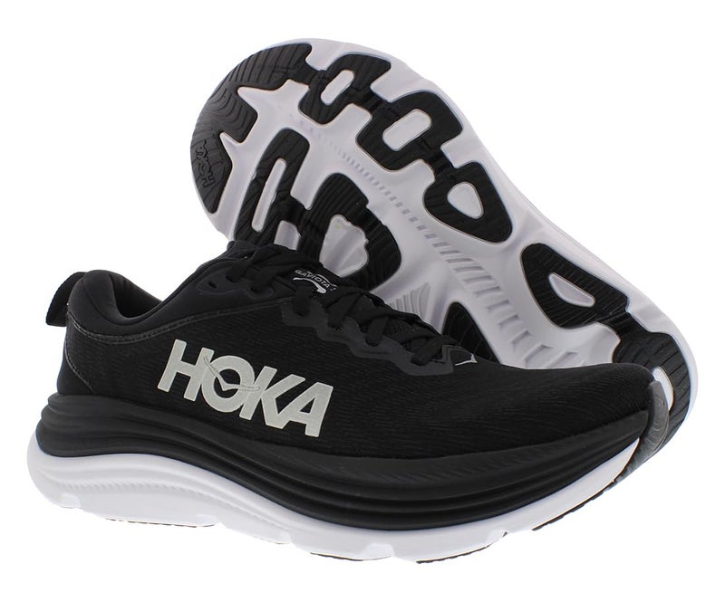 Hoka Women's Gaviota 5 Sneaker, Black/White, 7.5 - Image 2