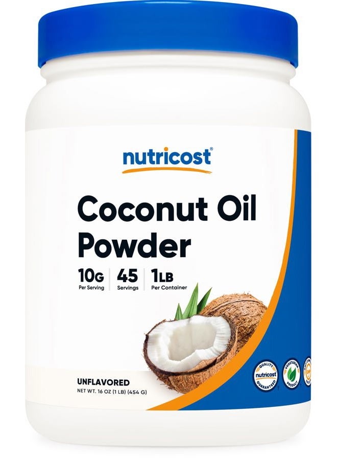 Nutricost Coconut Oil Powder 1 LB (45 Servings) - Non-GMO And Gluten-Free - Premium Quality - Image 1