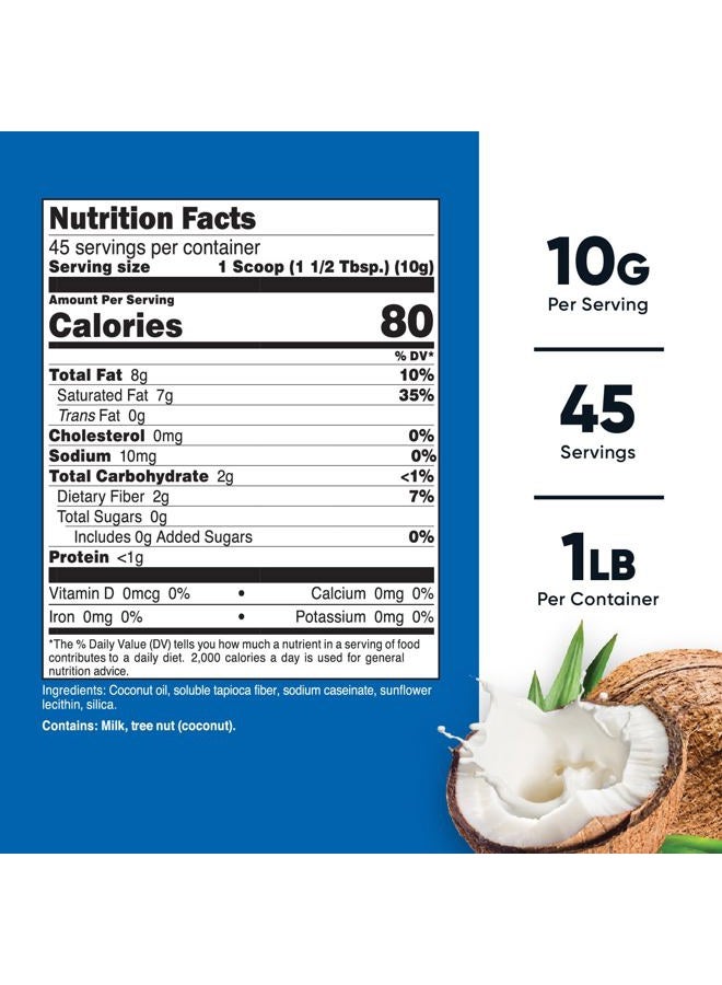 Nutricost Coconut Oil Powder 1 LB (45 Servings) - Non-GMO And Gluten-Free - Premium Quality - Image 2