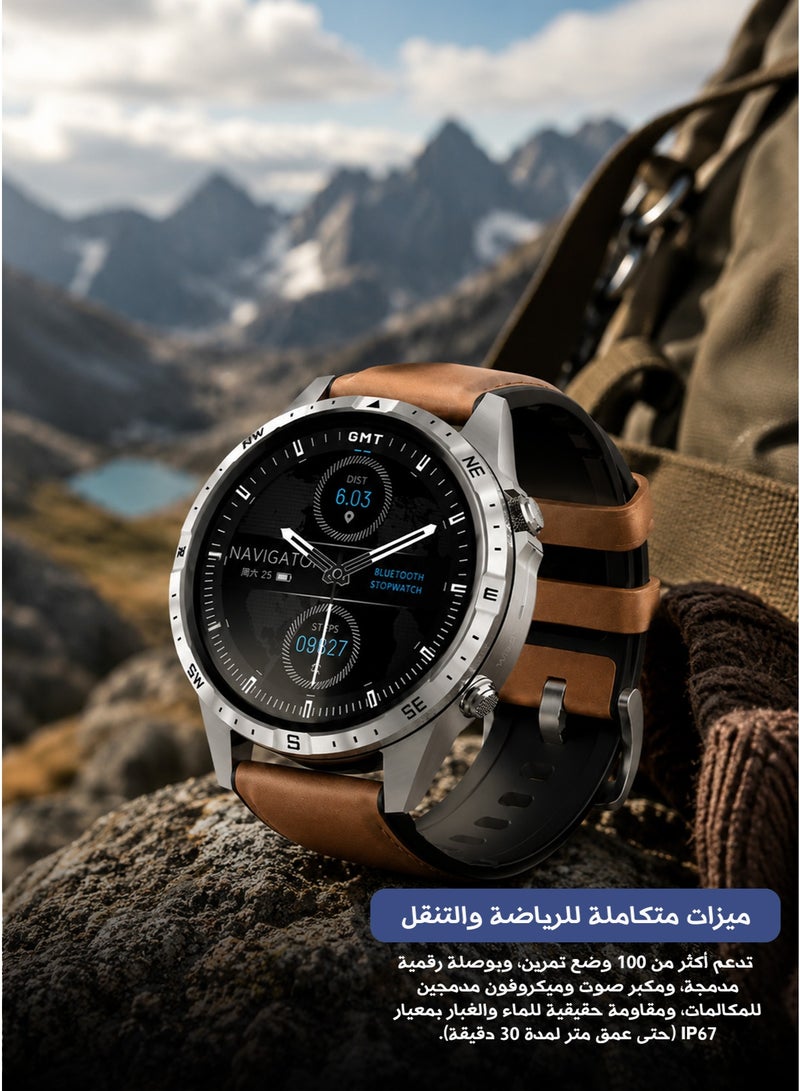 Aolon GT5 PRO Smart Watch – 1.6" Full Round 464×464 Display, IP67 Waterproof, Built-in Compass, 100+ Sports Modes, Heart Rate & Blood Oxygen Monitoring, 30-Day Standby - Image 3