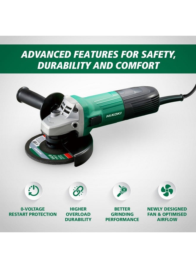 Hikoki HIKOKI Corded Angle Grinder | 600W Powerful Motor | 0-V Restart Protection | 1.7 KG | 12000 RPM | 100mm Wheel Dia | 197mm Grip | Slide Switch | Side Handle | Wrench Included | G10SS2  - Image 2