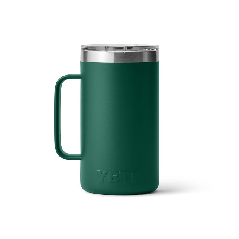 YETI Rambler 24 oz Mug, Vacuum Insulated, Stainless Steel with MagSlider Lid, Black Forest Green - Image 5
