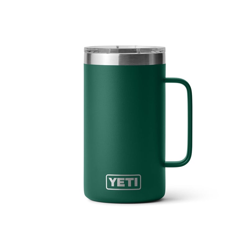 YETI Rambler 24 oz Mug, Vacuum Insulated, Stainless Steel with MagSlider Lid, Black Forest Green - Image 3