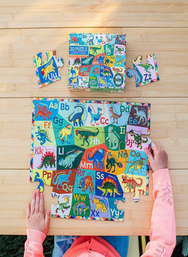 إيبو: أحجية حروف الديناصورات - 20 قطعة - أحجية مقاس 15×11 بوصة، قطع كبيرة الحجم، رسومات ديناصورات ملونة، دليل تعليمي للنطق، للأطفال من عمر 3 سنوات فما فوق - Image 4