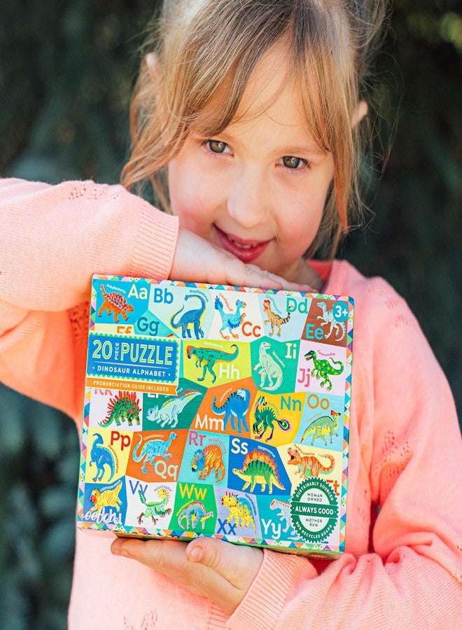 إيبو: أحجية حروف الديناصورات - 20 قطعة - أحجية مقاس 15×11 بوصة، قطع كبيرة الحجم، رسومات ديناصورات ملونة، دليل تعليمي للنطق، للأطفال من عمر 3 سنوات فما فوق - Image 5