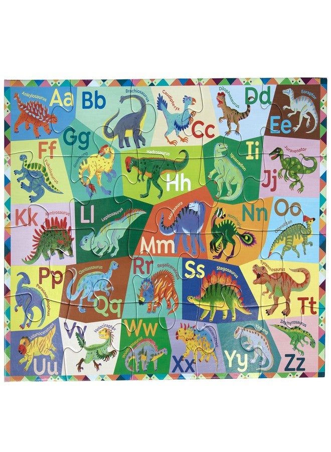 إيبو: أحجية حروف الديناصورات - 20 قطعة - أحجية مقاس 15×11 بوصة، قطع كبيرة الحجم، رسومات ديناصورات ملونة، دليل تعليمي للنطق، للأطفال من عمر 3 سنوات فما فوق - Image 3