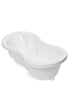 Strata, Deluxe Baby Bath Tub, Made in UK, Baby Shower Bathtub, Bath Basin, Anti Slip Skid Proof New Born Toddler Bathing Support, STR-KD097-WHT-ST
