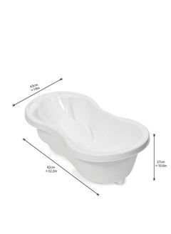 Strata Strata, Deluxe Baby Bath Tub, Made in UK, Baby Shower Bathtub, Bath Basin, Anti Slip Skid Proof New Born Toddler Bathing Support, STR-KD097-WHT-ST  - Image 2