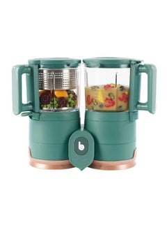 Nutribaby Glass 4In1 Food Processor, Steam Cook, Blend, Defrost, Reheat, Quick Homemade Baby Food - Glass Bowl - Stainless Steel Tub, Prepare Multiple Meals, Nutrient Preservation - Teal, 1.5L