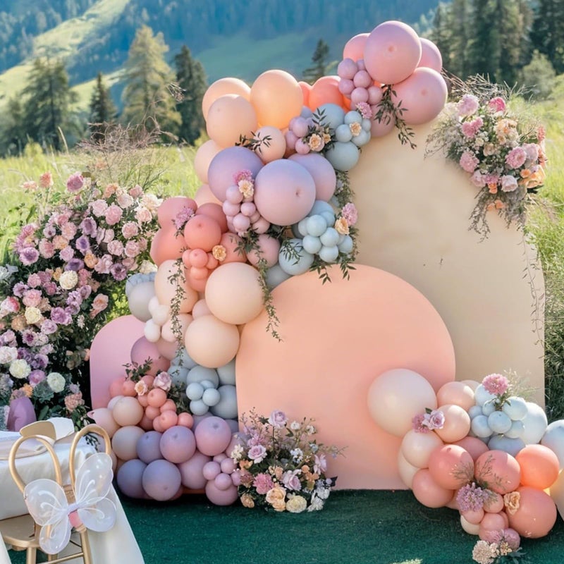 Sowide Pastel Balloon Arch Kit,122Pcs Pink Blue Yellow Purple Metallic Gold Macaron Yellow Colorful Balloons for Boho Bridal Wedding Birthday Baby Shower Engagement Anniversary Graduation Party Decorations - Image 5