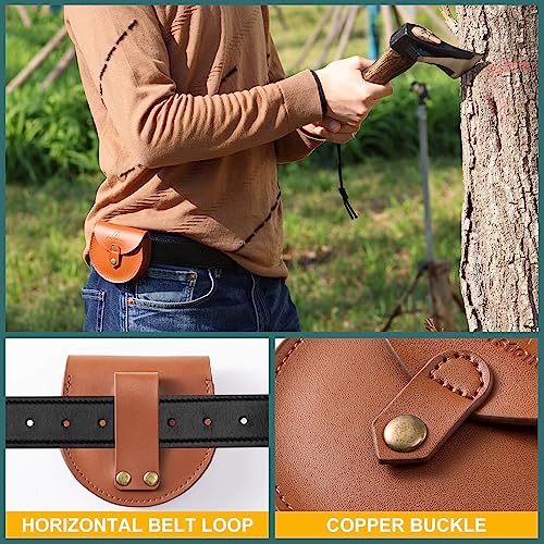 Angerstone Axe Sharpener - Multipurpose Axe/Hatchet Sharpening Stone - Whetstone Blade & Tool Sharpener, Dual Grit 180/320 Sharpening Puck with Leather Sheath - Image 3