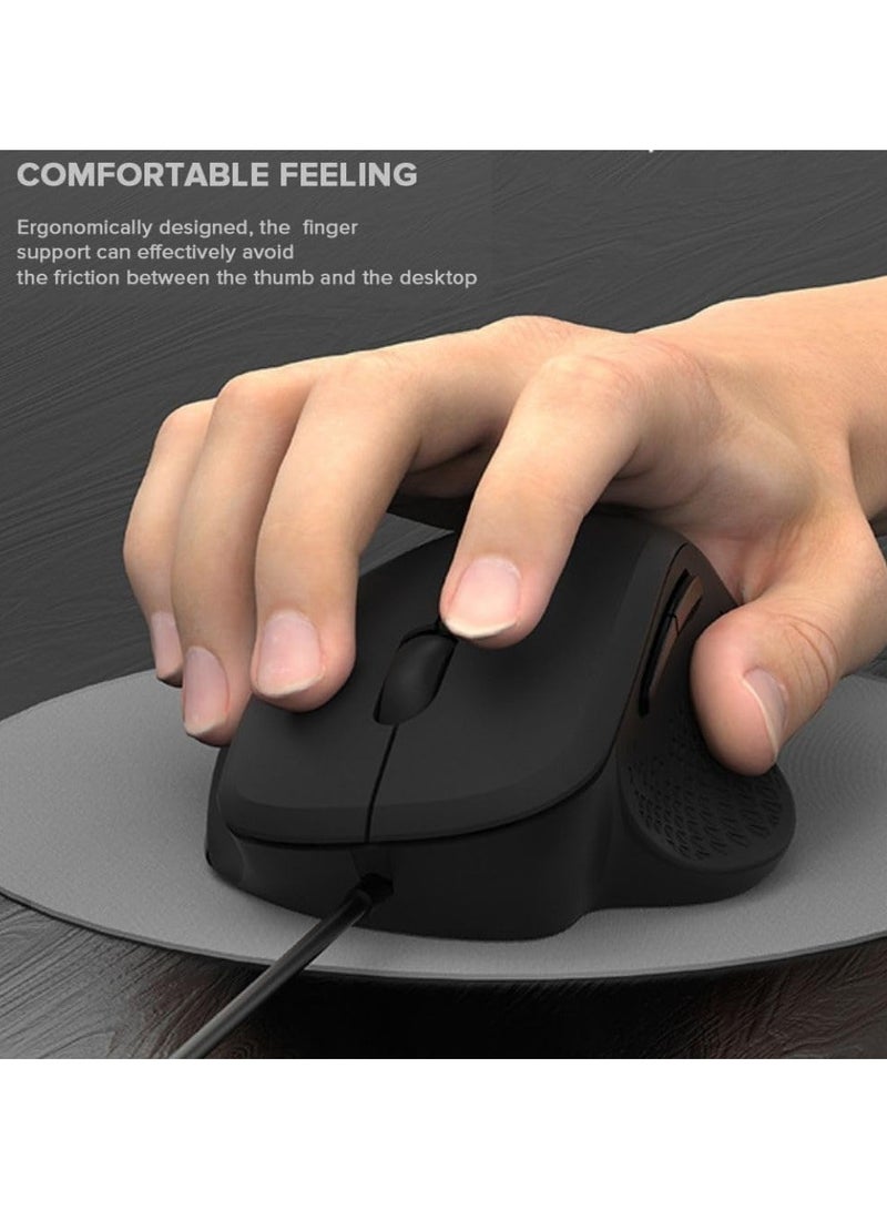 ماوس ألعاب ALTEC LANSING Flank مع مسند لليد - تصميم مريح سلكي USB - بكرة مطاطية ثلاثية الأبعاد/مضادة للانزلاق - 8 ملايين نقرة - 6 أزرار - 3200 نقطة في البوصة للمكتب/الألعاب | أسود - Image 5