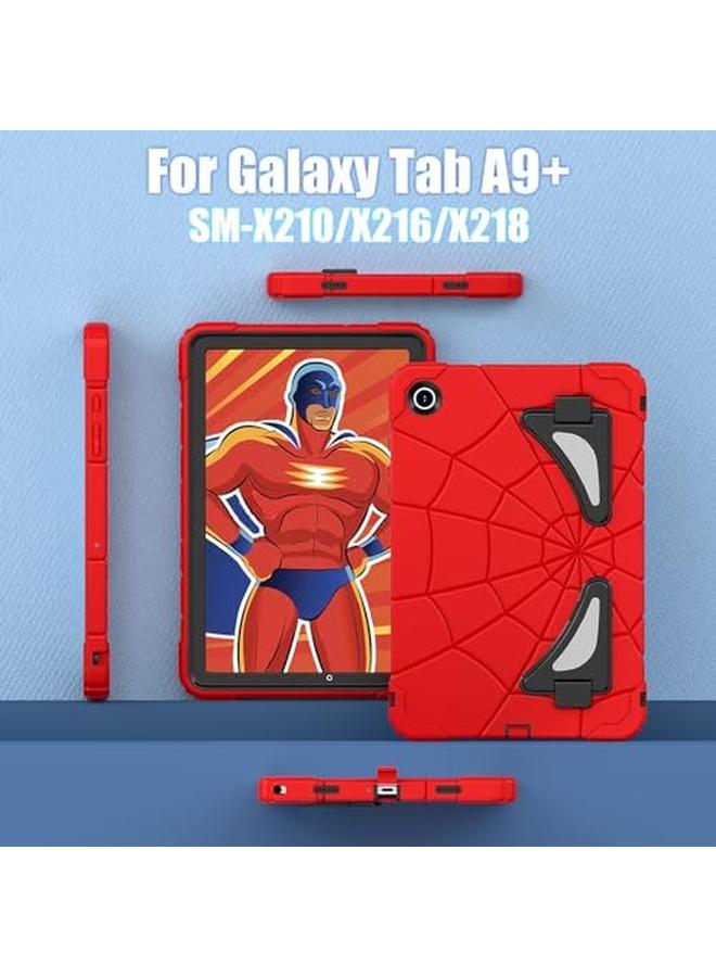 erorex For Galaxy Tab A9 Plus Case Samsung Galaxy Tab A9 Plus 11 Case Kids 2023 Samsung Tablet Cases With Stand Thickened Cornor Impact Protection Samsung Tab A9 Plus Case 11 Inch (Red Plus Black)  - Image 2