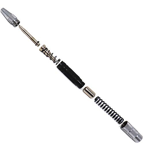SANDOR Super Strong Automatic Center Punch - 6 inch Black Steel Spring Loaded Center Hole Punch with Adjustable Tension, Hand Tool for Metal or Wood with Zippered Hard Shell Carry Case - Pack of 2 - Image 4