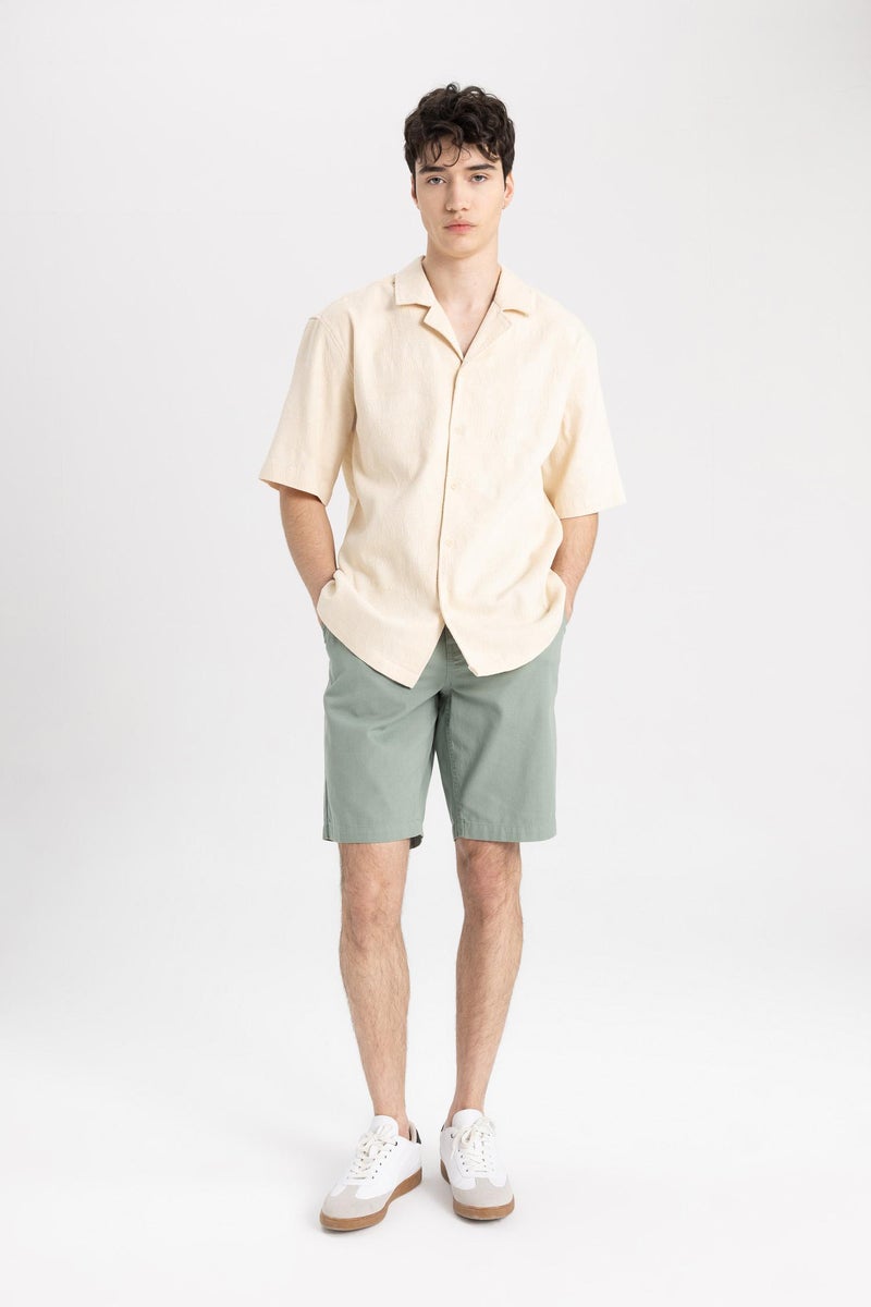 DeFacto Man Relax Fit Resort Collar Cotton Short Sleeve Shirt  - Image 3