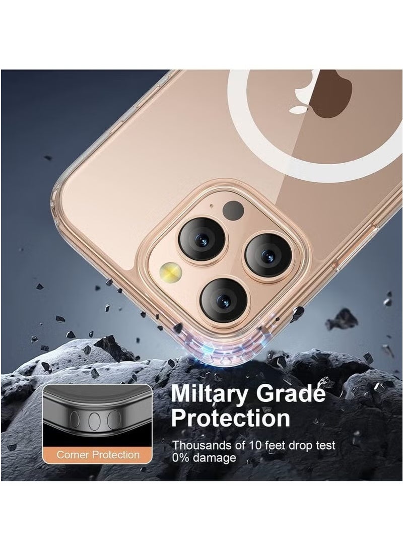 راكسوم جراب مغناطيسي شفاف قوي لهاتف iPhone 16 Pro Max [متوافق مع MagSafe] | تم اختباره ضد السقوط | غطاء واقٍ رفيع مقاوم للصدمات لهاتف iPhone 16 Pro Max مقاس 6.9 بوصة | جراب شفاف للغاية ومقاوم للخدش لتوفير أقصى قدر من الحماية - Image 5