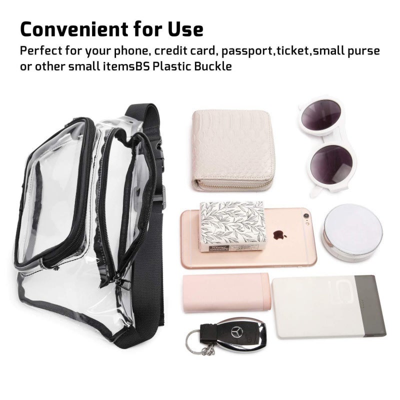 Factory in stock PVC Transparent Waist Bag Outdoor Sports Drifting Fitness Storage Travel Bag Logo - Image 4