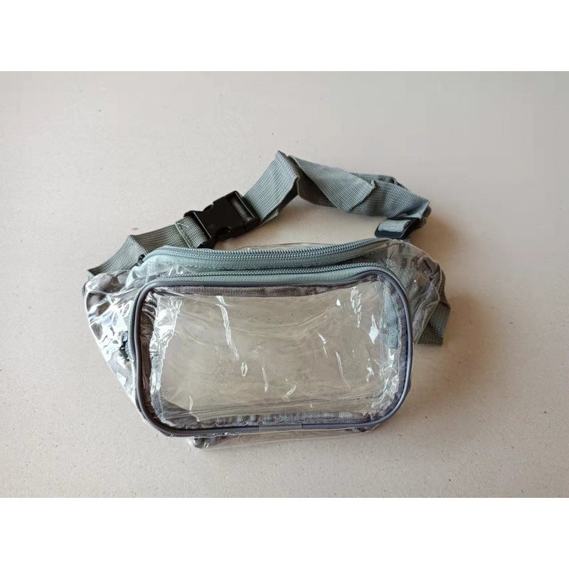Factory in stock PVC Transparent Waist Bag Outdoor Sports Drifting Fitness Storage Travel Bag Logo - Image 1
