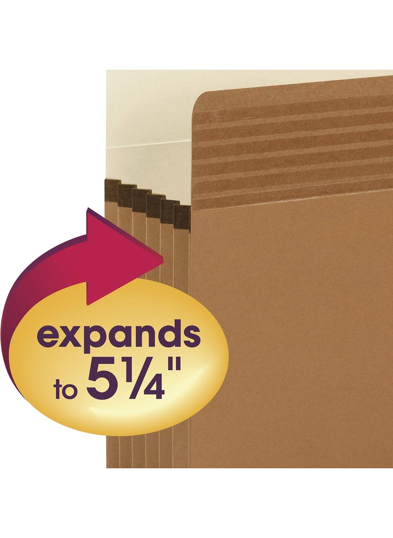 Smead Smead Easy Grip File Pocket StraightCut Tab 514 Expansion Legal Size Redrope 10 per Box 73211  - Image 4