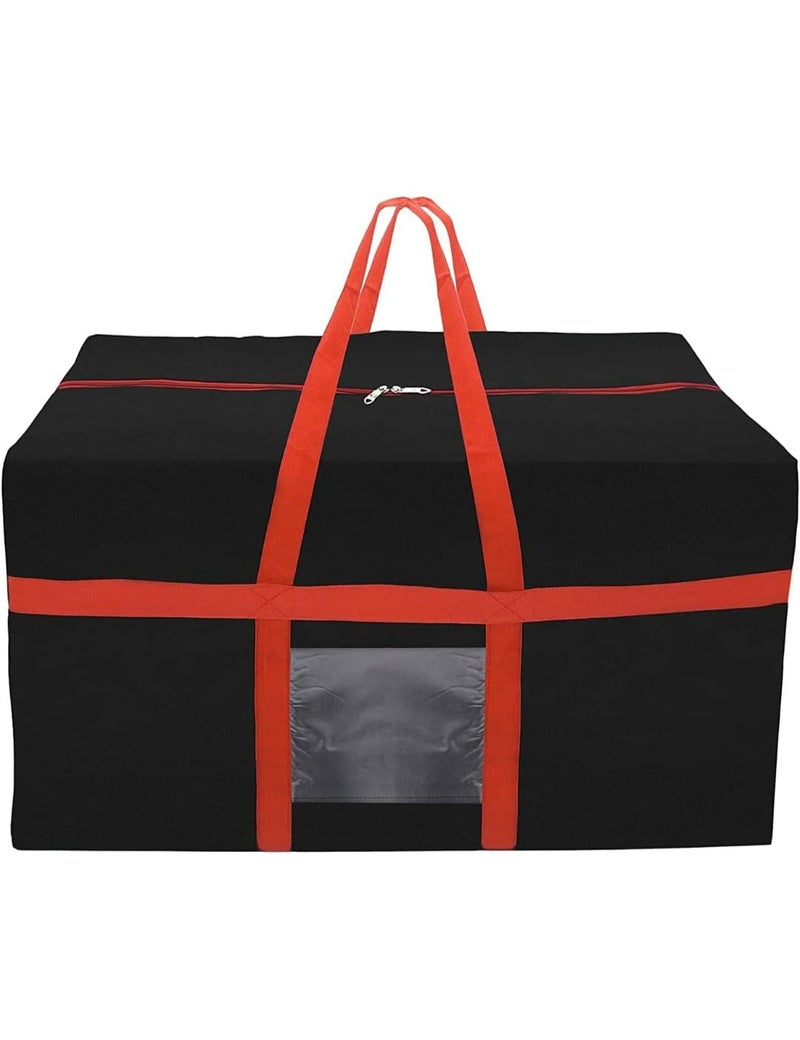Haimac Nylon MultiPurpose 128 L Large Clothing Moisture Proof Storage OrganizerToys Storage BagStationery Paper Storage Bag for Travel Red Black 80x39x41 cm - Image 1