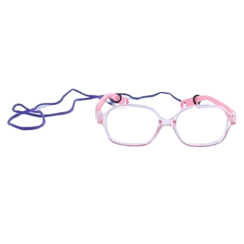 RedEx نظارات أطفال مرنة وغير قابلة للكسر بتصميم أنيق وإطار كامل باللون الأسود على شكل مستطيل - Image 2