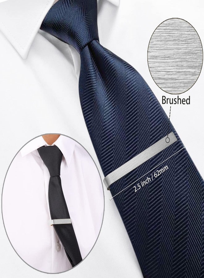 هاوسن مشابك ربطات عنق رجالية مقاس 2.5 بوصة (3-3.25 بوصة) في علبة هدايا، طقم مشابك ودبابيس ربطات عنق عريضة بألوان الأسود والأحمر والأبيض والأزرق، مناسب لحفلات الزفاف والذكرى السنوية وعيد الحب وحفلات الكريسماس - Image 4