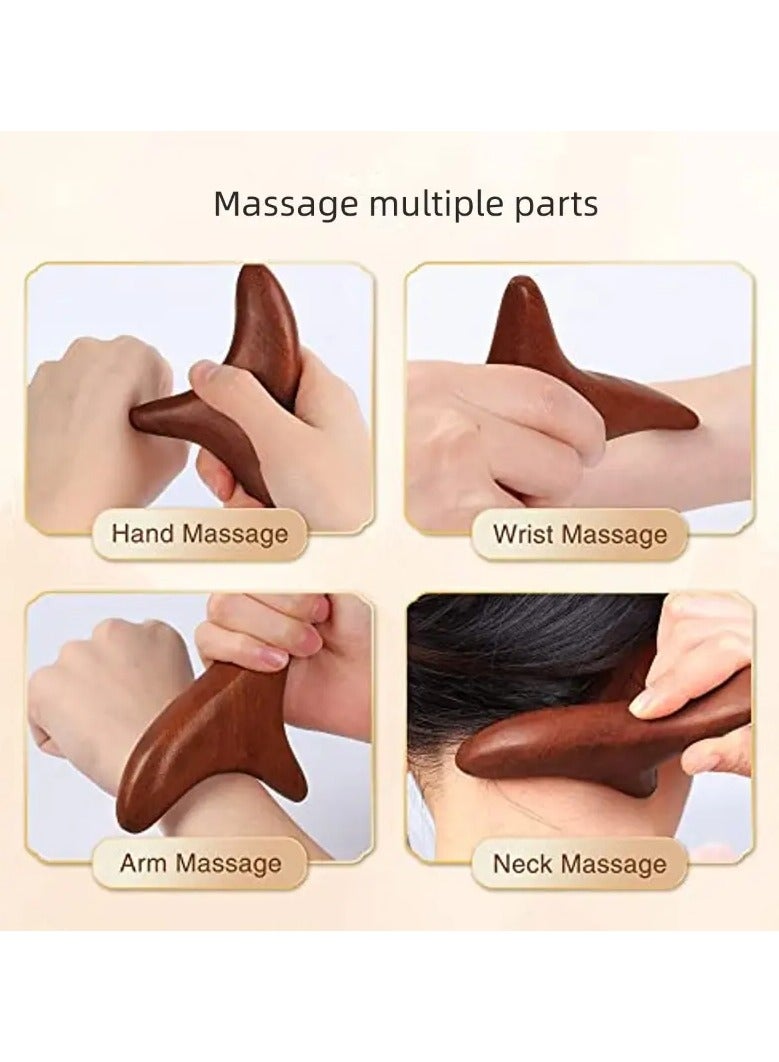 Rozino 1pc Wooden Triangle Massager Tool for Full Body Relaxation - Image 2