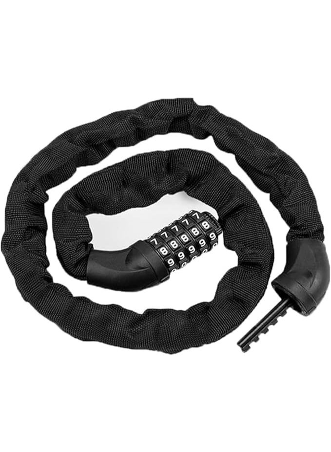 Arabest Bicycle Chain Lock – 5 Position resettable Combination Heavy-Duty Anti-Theft Bicycle Lock, 47In,Hardened Steel Square Links,High Security Keyless，Easy to use for E-Bike, Motorcycle, Scooter, Gate ﻿ - Image 1
