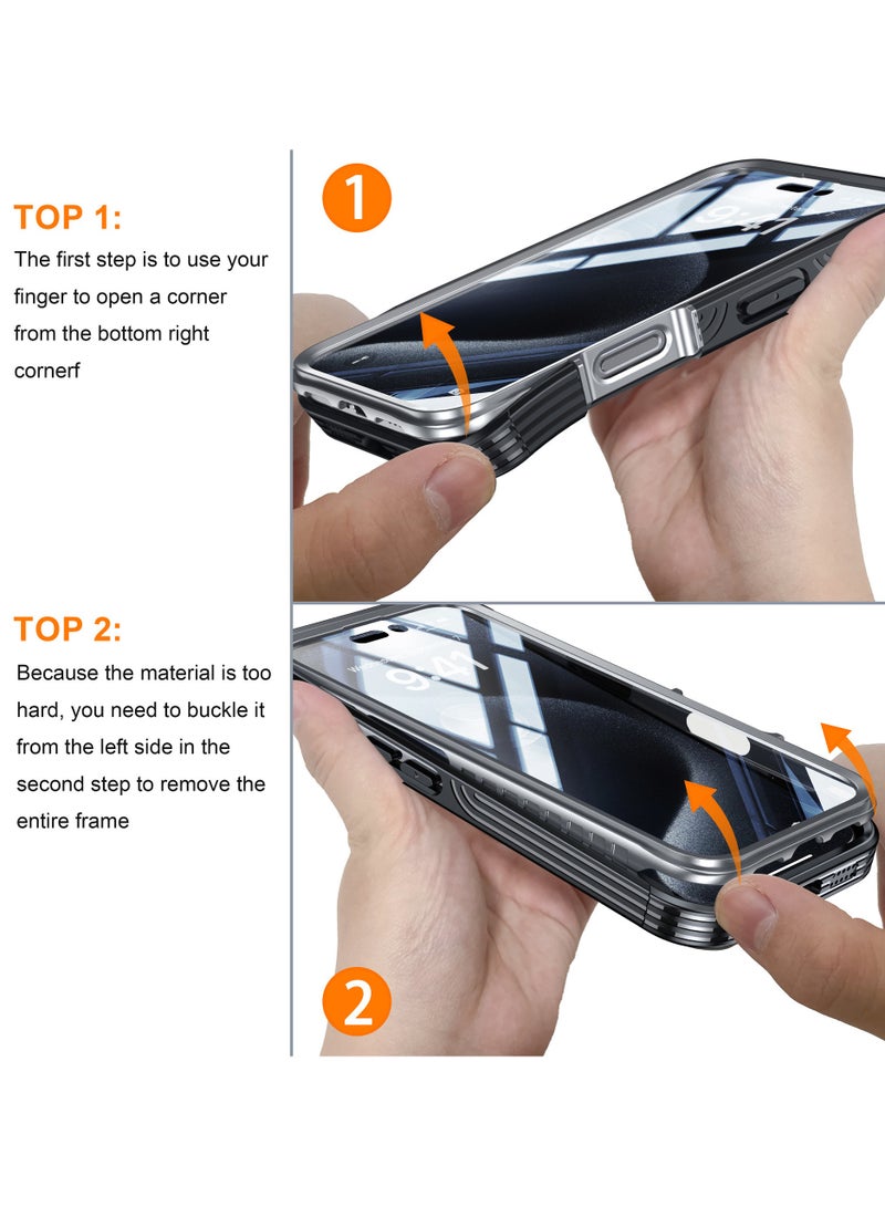 NIBEMINENT Miracase Magnetic for iPhone 16e Case Full-Body Phone with Built-in Glass Screen Protector, [Compatible with MagSafe] Military Drop Proof 16E Cover Bumper 6.1 inch  - Image 5