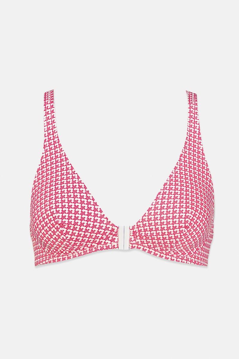 Vilebrequin Women Printed Non Padded Bikini Top, Shocking Rose - Image 1
