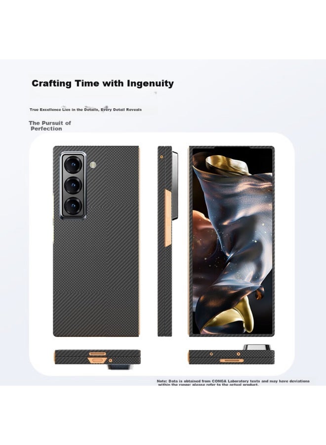 Conga Samsung W25 Phone Case Kevlar Aramid Fiber Protective Cover Full Wrap Ultra-thin Hard Shell Shockproof Heat Dissipation Mondrian Magnetic Fine Metal Ring Fire Complete Set - Image 1