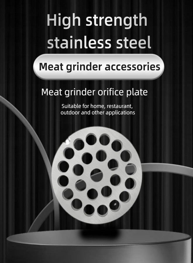 OUSTUE #22 Stainless Steel Meat Grinder Plate Discs Blades Compatible with Meat Grinders,Cutting Disks Heavy Duty (6/25 Hole Plate) - Image 3
