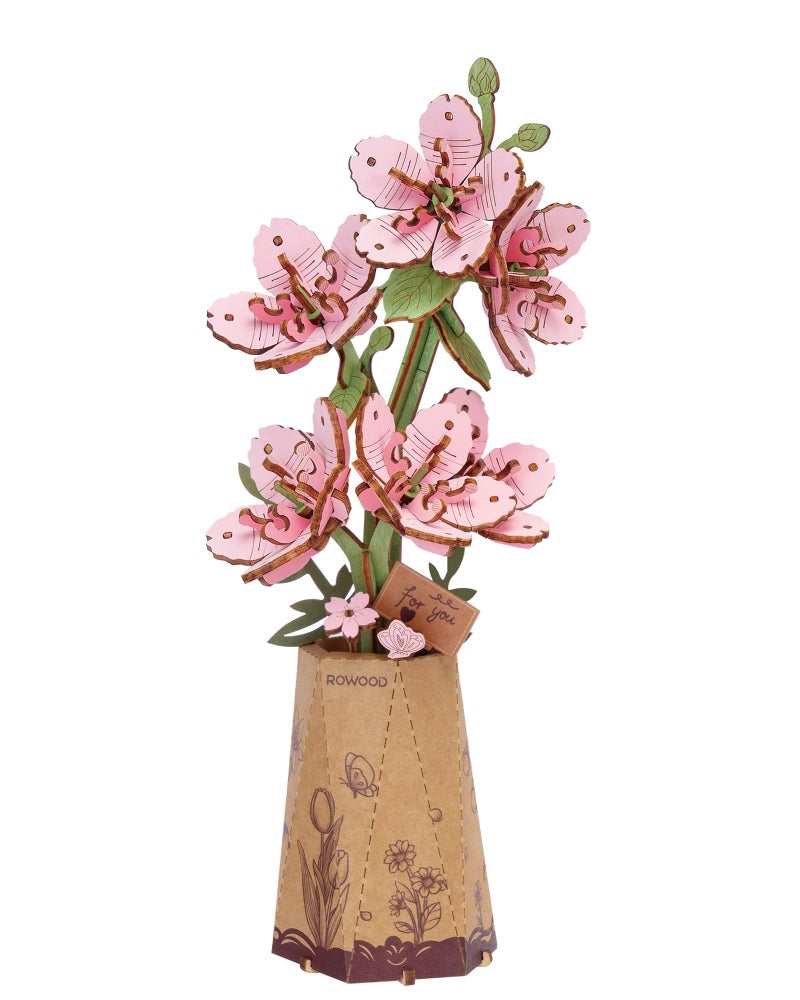 Rowood 3D Puzzles for AdultsDIY Wooden Cherry Blossom Bonsai Tree Botanical Collection Building Craft Kits for WomenChristmasBirthday Gift Sakura - Image 3