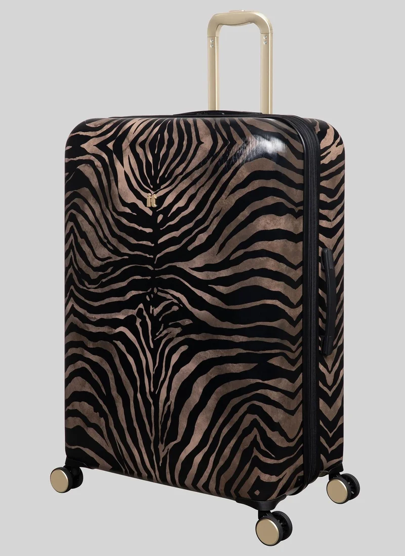 Matalan Brown IT Luggage Brown Tiger Print Hardshell Suitcase  | Best Price UAE
