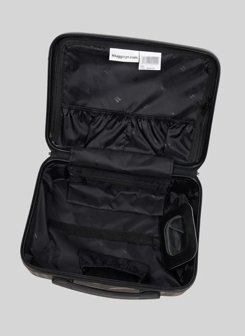 Matalan Brown IT Luggage Brown Tiger Print Hardshell Suitcase  | Best Price UAE