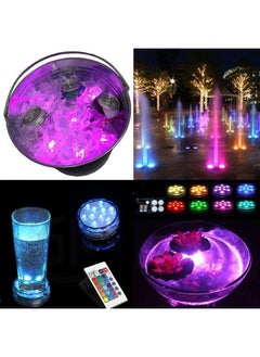 erorex Submersible Led Lights Pond Fountain Lights Battery Operated Waterproof Pool Lighting With Remote Decorative Fish Bowl Underwater Led Lights For Aquarium Vase Base Wedding Halloween 2Pack  - Image 2