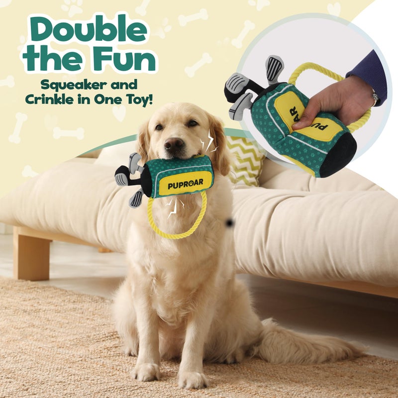 PUPROAR Golf Dog Toy â€“ Dog Birthday Gift with Squeaker Rope & Crinkle, Fun & Interactive Puppy Birthday Toy & Funny Valentines Day Puppy Gift - Image 3