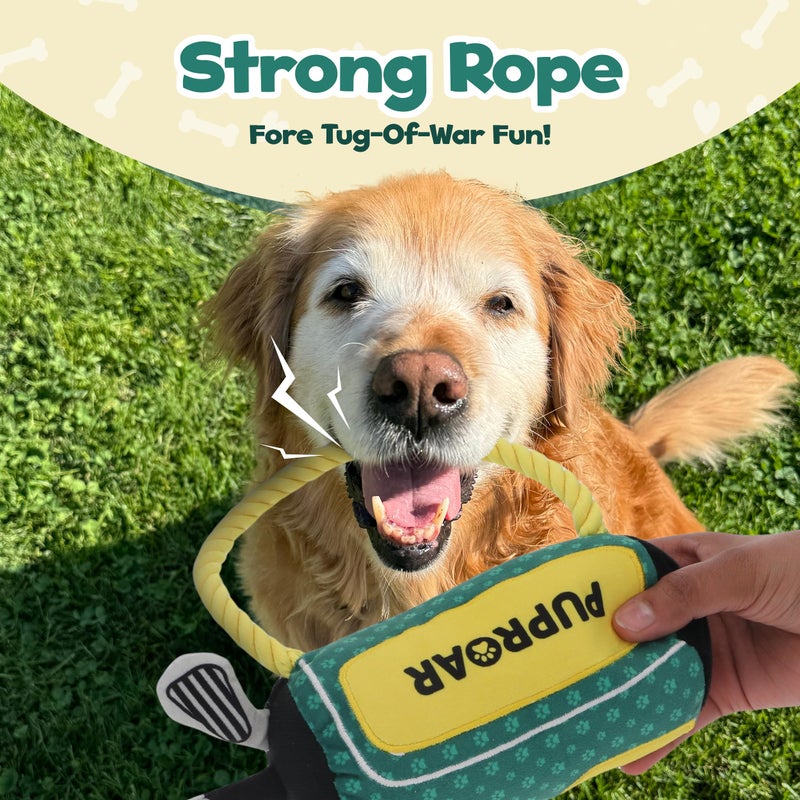 PUPROAR Golf Dog Toy â€“ Dog Birthday Gift with Squeaker Rope & Crinkle, Fun & Interactive Puppy Birthday Toy & Funny Valentines Day Puppy Gift - Image 5
