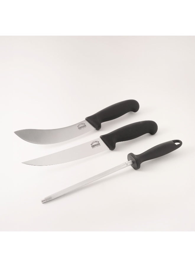 Samura Butcher Set Of 4 Stainless Steel Knives, Black - Image 1