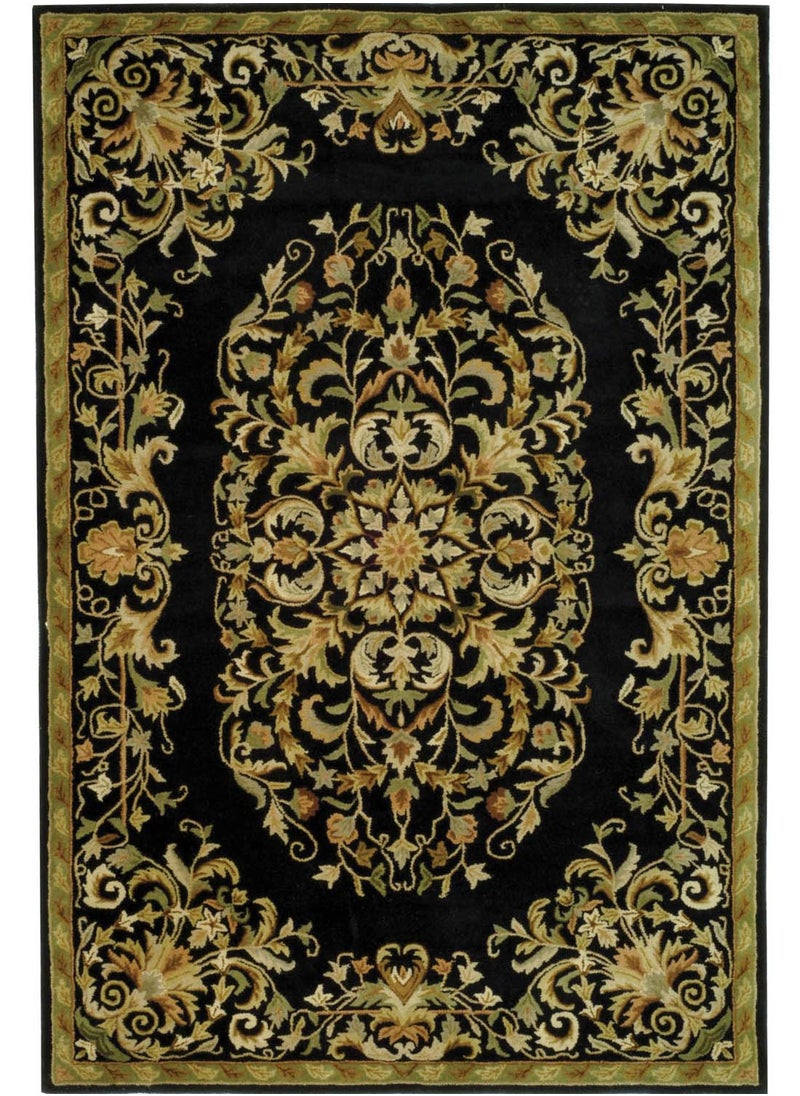 AURUM HOME AH016B Hand Tufted Area Traditional Carpet Interior Living Bedroom, Bedroom, Exhibition Area Cut Wool Pile, Rectangle  - Image 1