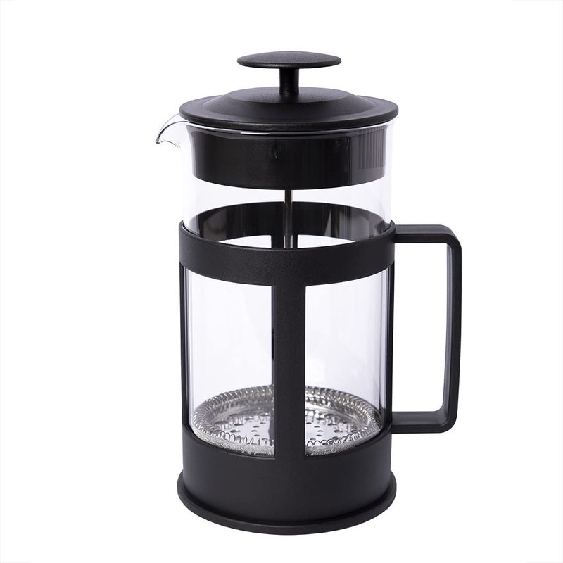 Arabest French Press Coffee Maker, Coffee Tea Maker with Stainless Steel Filter, Heat Resistant Borosilicate Glass Coffee Press (350ml)