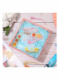 KASTWAVE Bookmark Resin Mold Bookmark, 12 Pcs Silicone Mold Rectangle Resin Large/Medium Mould with 8 PCS Colorful Tassels for Jewelry DIY Craft Transparent Mold  - Image 3