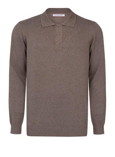 FELIX HARDY Pullover with Polo Collar