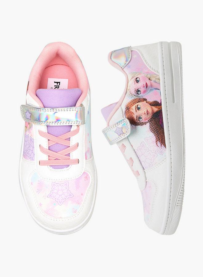 Disney Girls Frozen Print Sneakers - Image 1