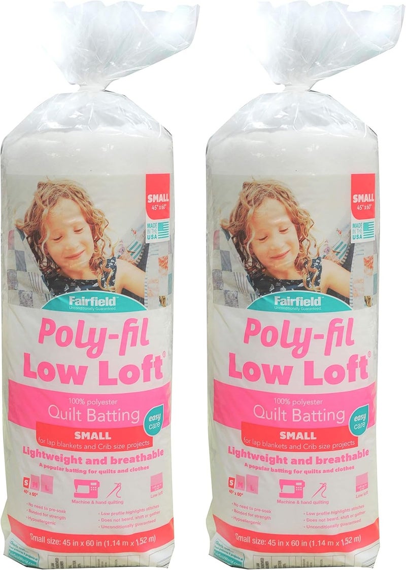 Poly-Fil Fairfield Low-Loft Batting Crib 45" X 60" (Pack of 2) - Image 1