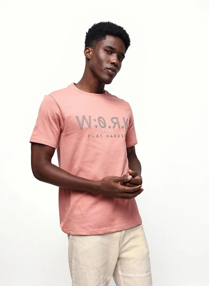 Men's Ash Rose 100% Cotton Relaxed T-Shirt
