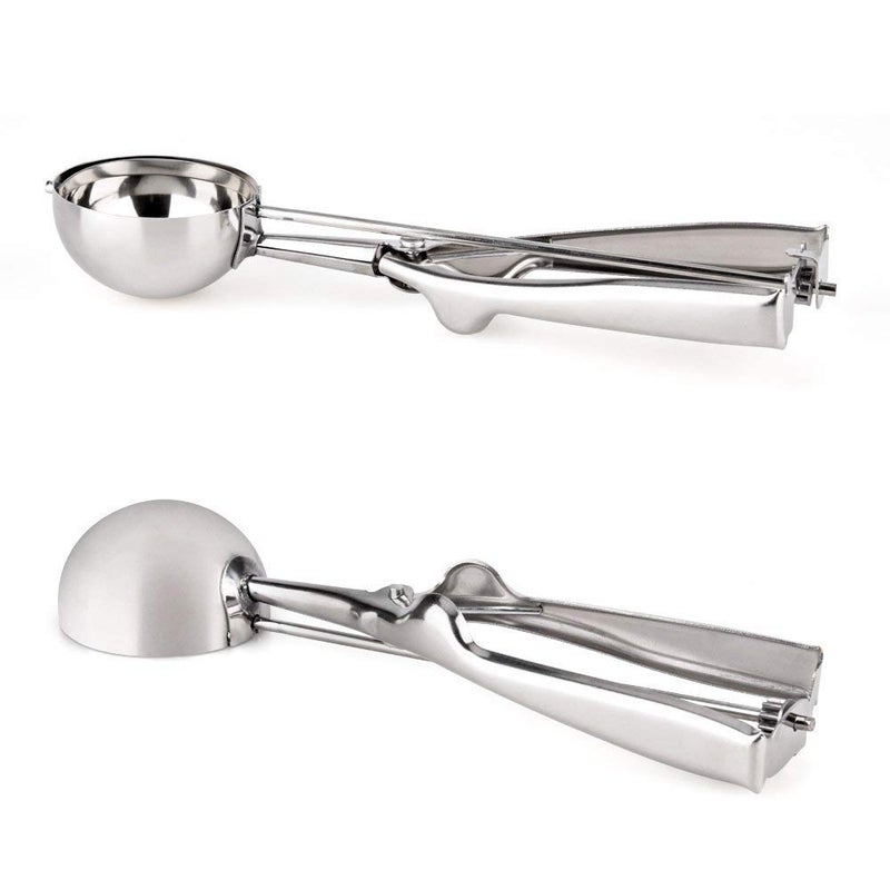 SKDBPM KDR Stainless Steel Handheld Ice Cream Scoop Spoon Scoopers with Trigger Easy Cookie Melon Serving Scooper - Image 2